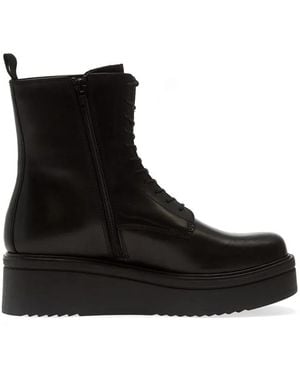 Vagabond Shoemakers Tara Lace-Up Leather Sneakers - Black