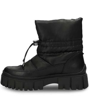 Mexx Quilted Platform Ankle Boots - Black