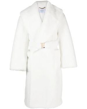 CASABLANCA ムートンスタイル ローブ - ホワイト