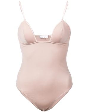 Fleur du Mal Cupped Non-Wire Bodysuit - Pink