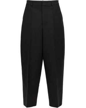 Valentino Garavani Cropped Wide-Leg Trousers - Black