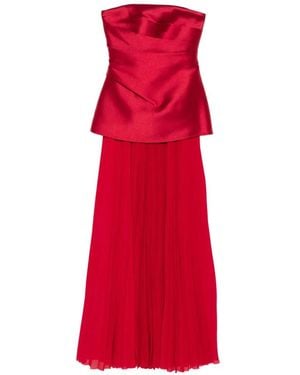 Solace London Robe-Bustier Claudette À Design Plissé - Red