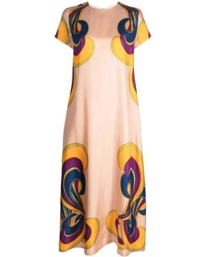 La DoubleJ Kleid Mit Grafischem Print - Orange