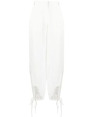 MSGM Elasticated-Waist Pants - White