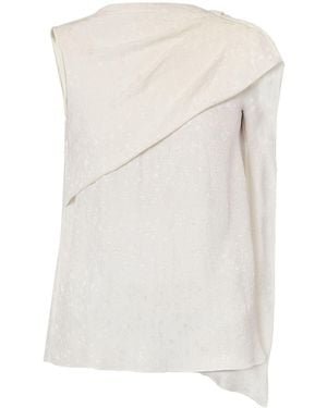 Erdem Asymmetric-Design Draped Blouse - White