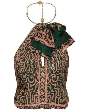 Johanna Ortiz Southern Reverie Halterneck Top - Green