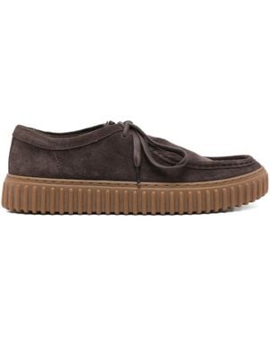 Clarks Torhill Suede Lace-Up Derby Shoes - Brown