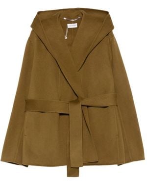 Altuzarra Hooded Belted Coat - Green