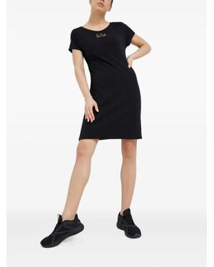 EA7 Logo Short-Sleeve Dress - Black