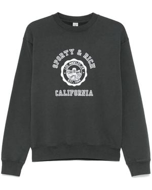 Sporty & Rich Katoenen Sweater - Zwart