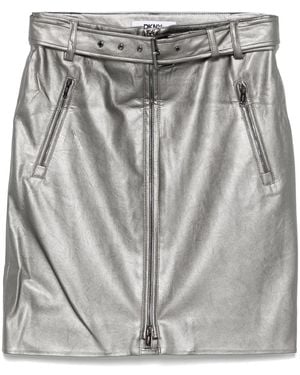DKNY Minijupe À Taille Ceinturée - Gris