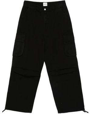 Arte' Belt-Loops Cargo Trousers - Black