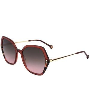 Carolina Herrera Lunettes De Soleil À Monture Géométrique - Red