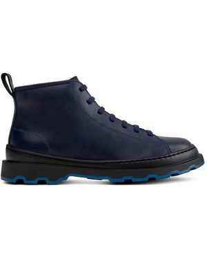 Camper Brutus+ Stiefeletten Aus Nubukleder - Blau