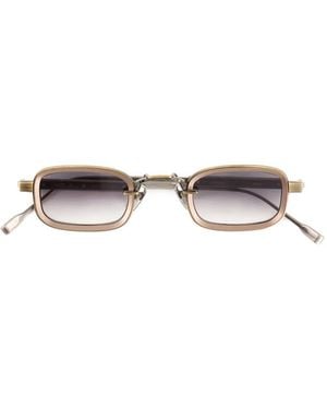 Sato Eyewear Canicula Rectangle-Frame Sunglasses - White