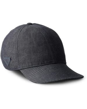 Prada Cappello Da Baseball Denim - Blu