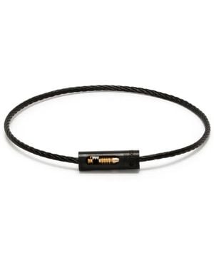 Le Gramme 18Kt And Titanium 5G Cable Bracelet - Black