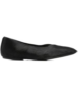 Rick Owens Ballerine Con Punta Quadrata - Nero