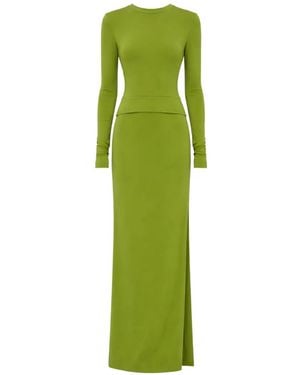 Nanushka Shada Long-Sleeved Maxi Dress - Green