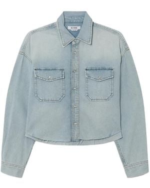 RE/DONE Camper Cropped Shirt - Blue