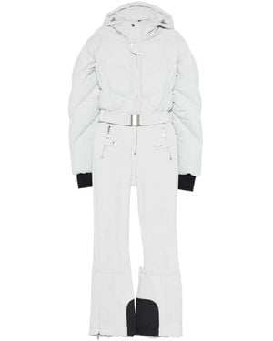 CORDOVA Traje de esquí con capucha y cinturón - Blanco