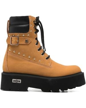 Cult Studded-Detail Boots - Brown