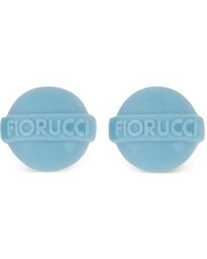 Fiorucci Logo Earrings - Blue