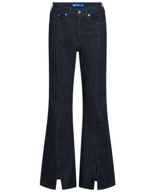 KARL LAGERFELD High-Rise Slit Jeans - Blue