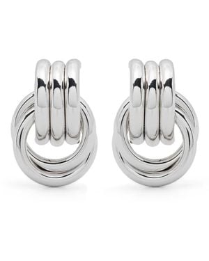 Heaven Mayhem Pendientes Mini-Knot - Blanco
