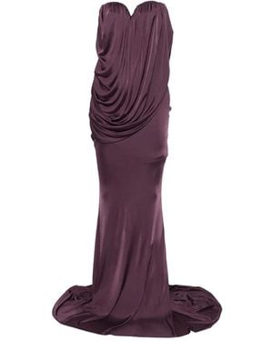 GIUSEPPE DI MORABITO Draped Strapless Dress - Purple