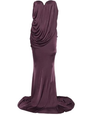 GIUSEPPE DI MORABITO Draped Strapless Dress - Purple
