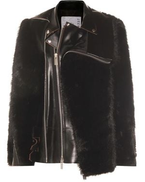 Sacai Leather Jacket - Black