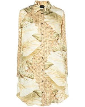 Fay Ipanema Dreams Print Shirt Dress - Natural