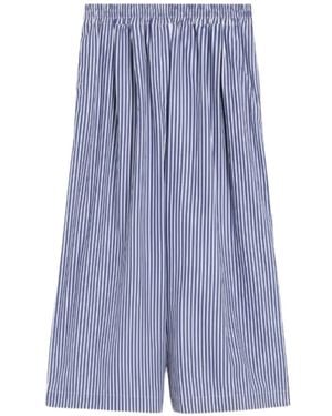 Weekend by Maxmara Cropped Striped Pants - Blue