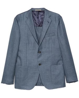 Corneliani Button Single-Breasted Jacket - Blue
