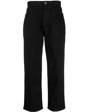 Woolrich Logo-Patch Straight-Leg Jeans - Black