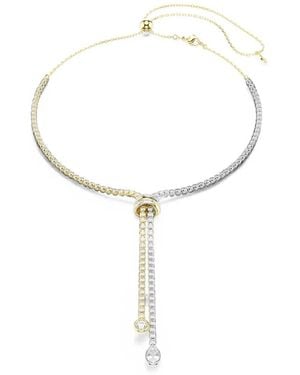 Swarovski Y Hyperbola Crystal-Embellished Necklace - White