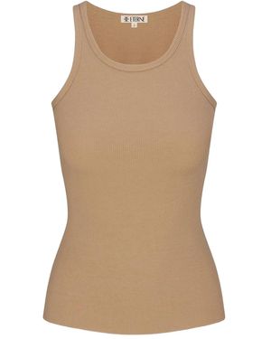 ÉTERNE Gerippter Rollkragenpullover - Braun