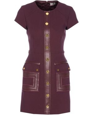 Elisabetta Franchi Double-layer crepe mini dress - Lila