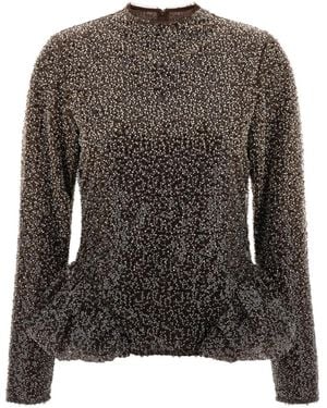 ROTATE BIRGER CHRISTENSEN Peplum-Detail Top - Black