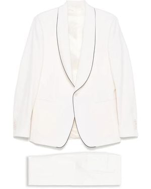 Lardini Anzug Aus Krepp - Weiß