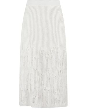 IRO Lucia Midi Skirt - Weiß