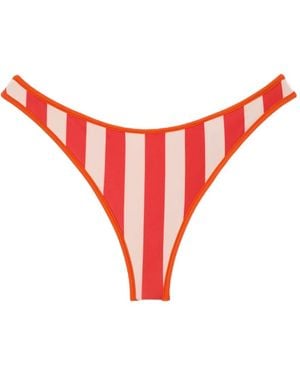 Sunnei Bas De Bikini Réversible À Rayures - Red