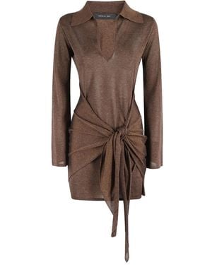 FEDERICA TOSI Kleid Mit Knotendetail - Braun