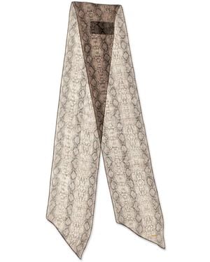 Saint Laurent Seidenschal Mit Schlangen-Print - Weiß