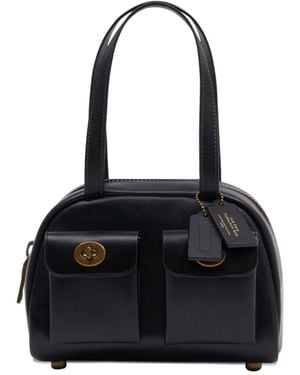 COACH Borsa A Spalla Twin Turnlock Bag 20 - Nero
