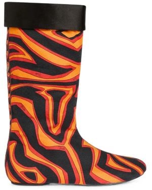 PUCCI Labirinto-Print Boots - Orange