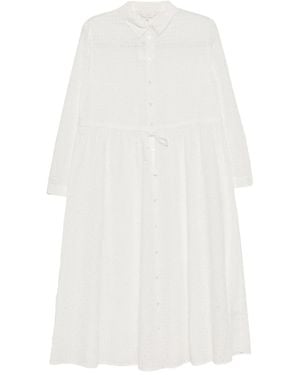 To b. by agnès b. Eyelet-Detailing Shirt Dress - White