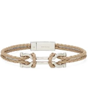 Ferragamo Double Gancini Bracelet (20 Cm) - White