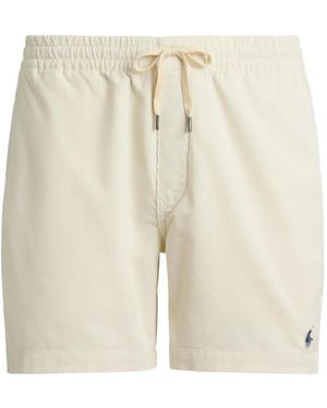 Polo Ralph Lauren Corduroy Logo-Embroidered Shorts - White
